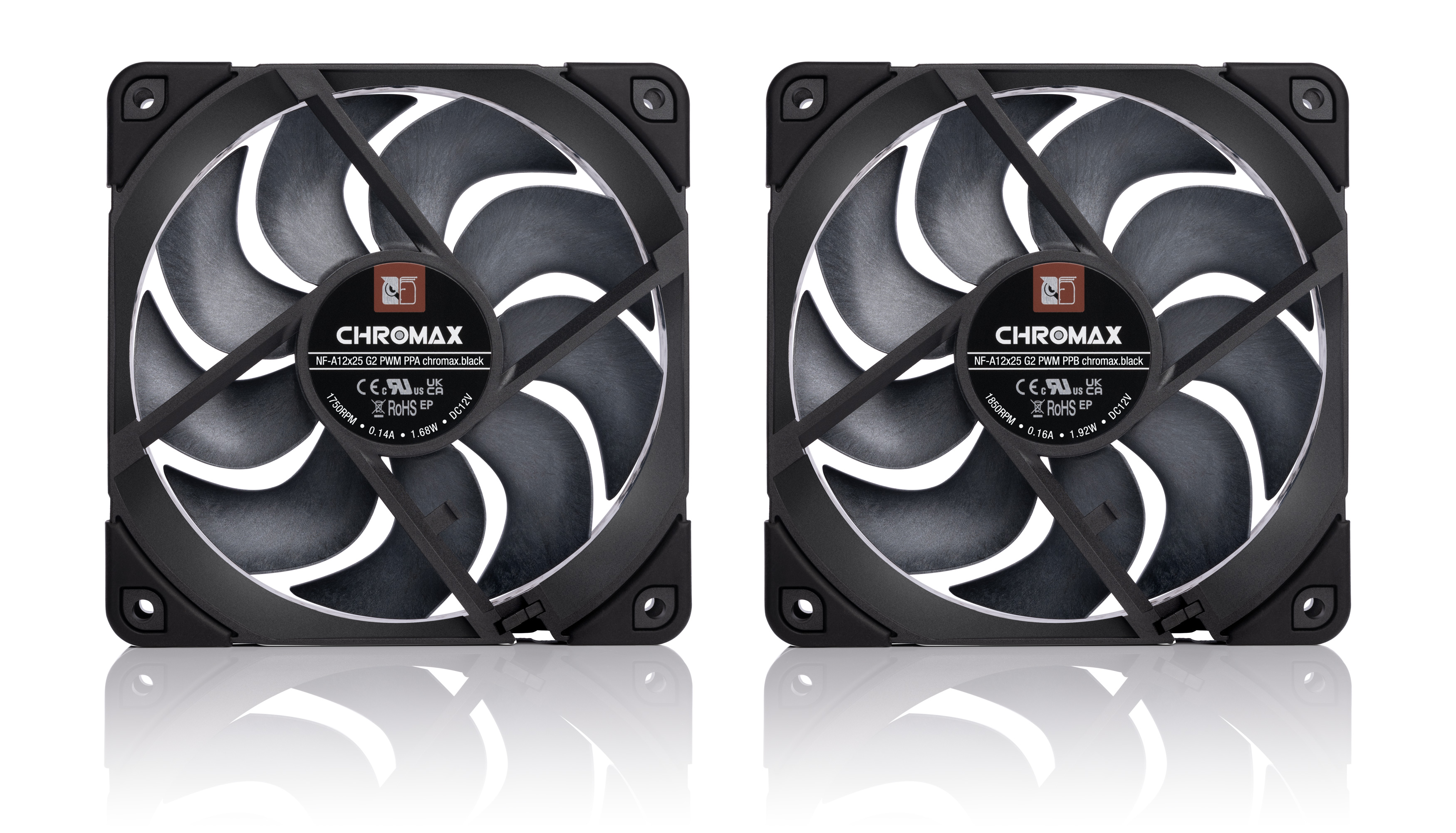 NF-A12x25 G2 PWM Sx2-PP chromax.black | Noctua